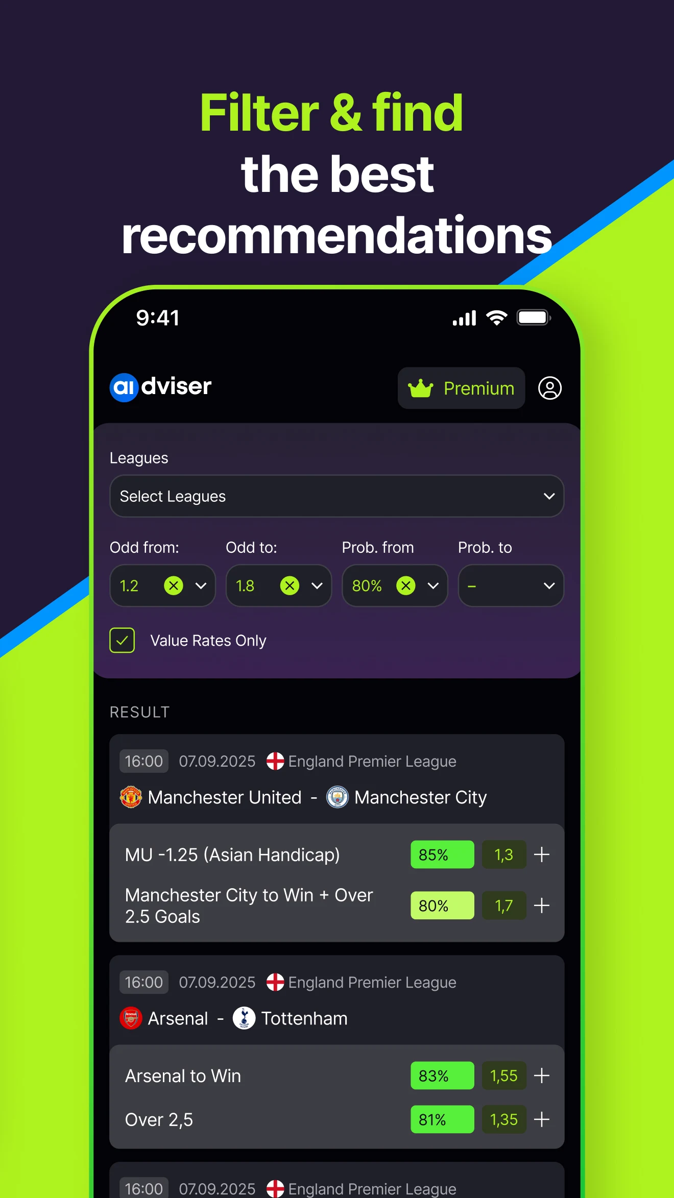 Football Predictions: AIdviser screenshot